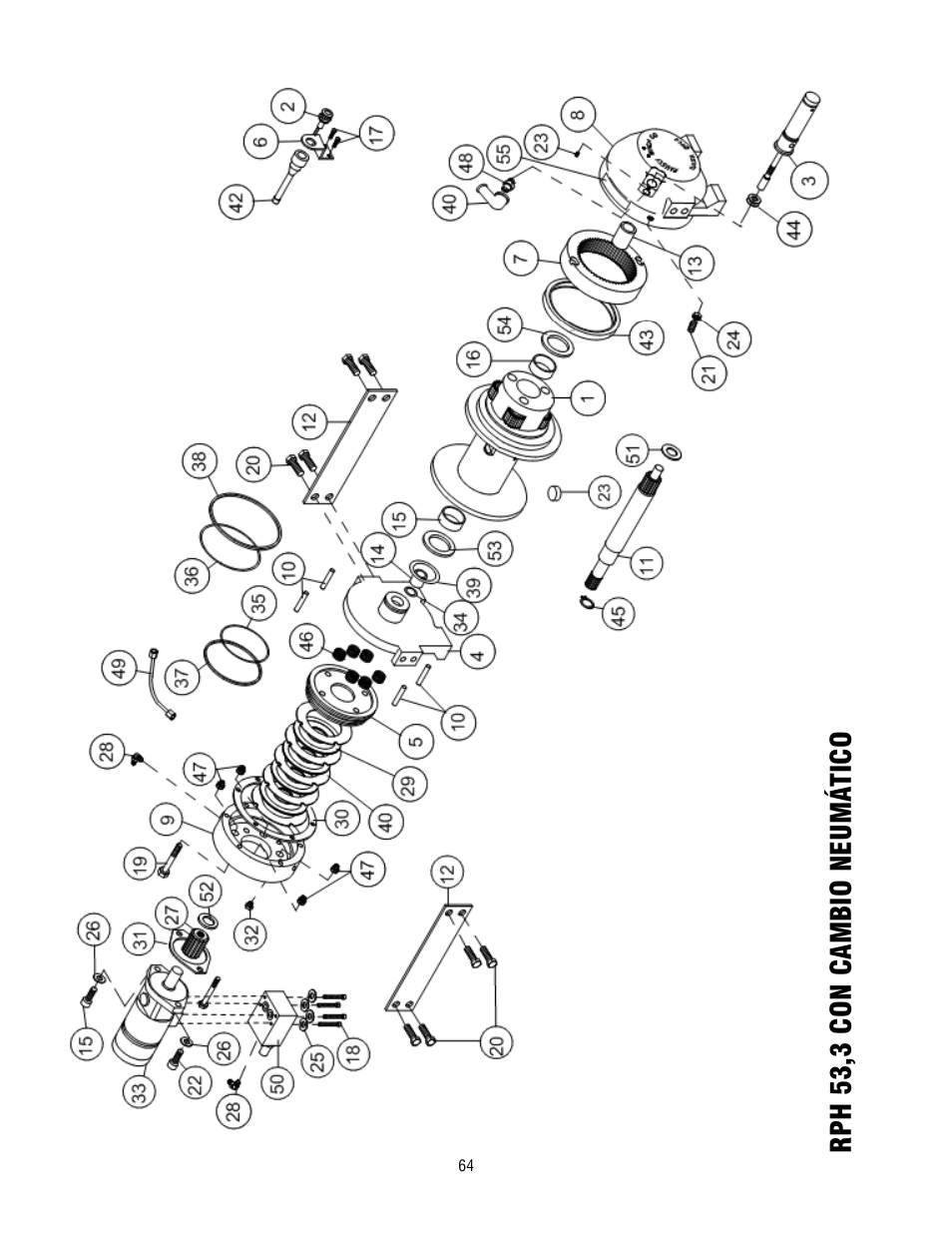 Rph 53,3 con cambio neumático | Ramsey Winch RPH 53,3 User Manual | Page 64 / 65