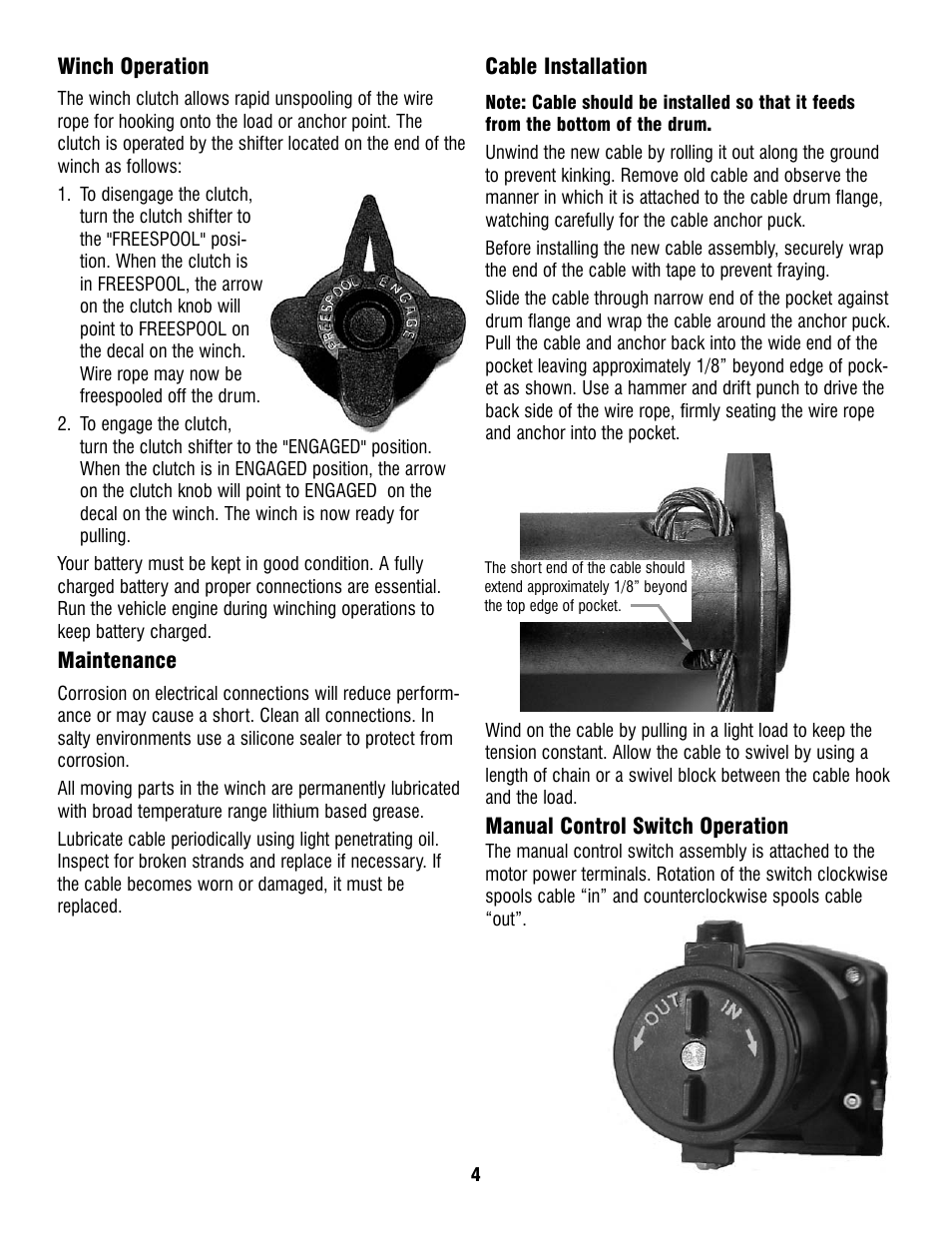 Ramsey Winch ATV 1800T User Manual | Page 4 / 12