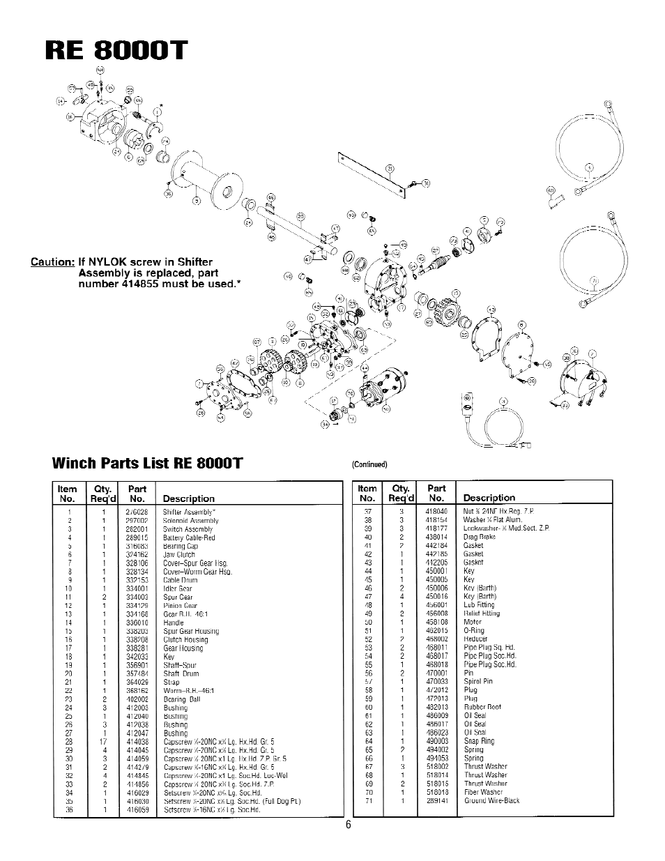 Ramsey Winch RE 8000/10000/12000T User Manual | Page 6 / 12