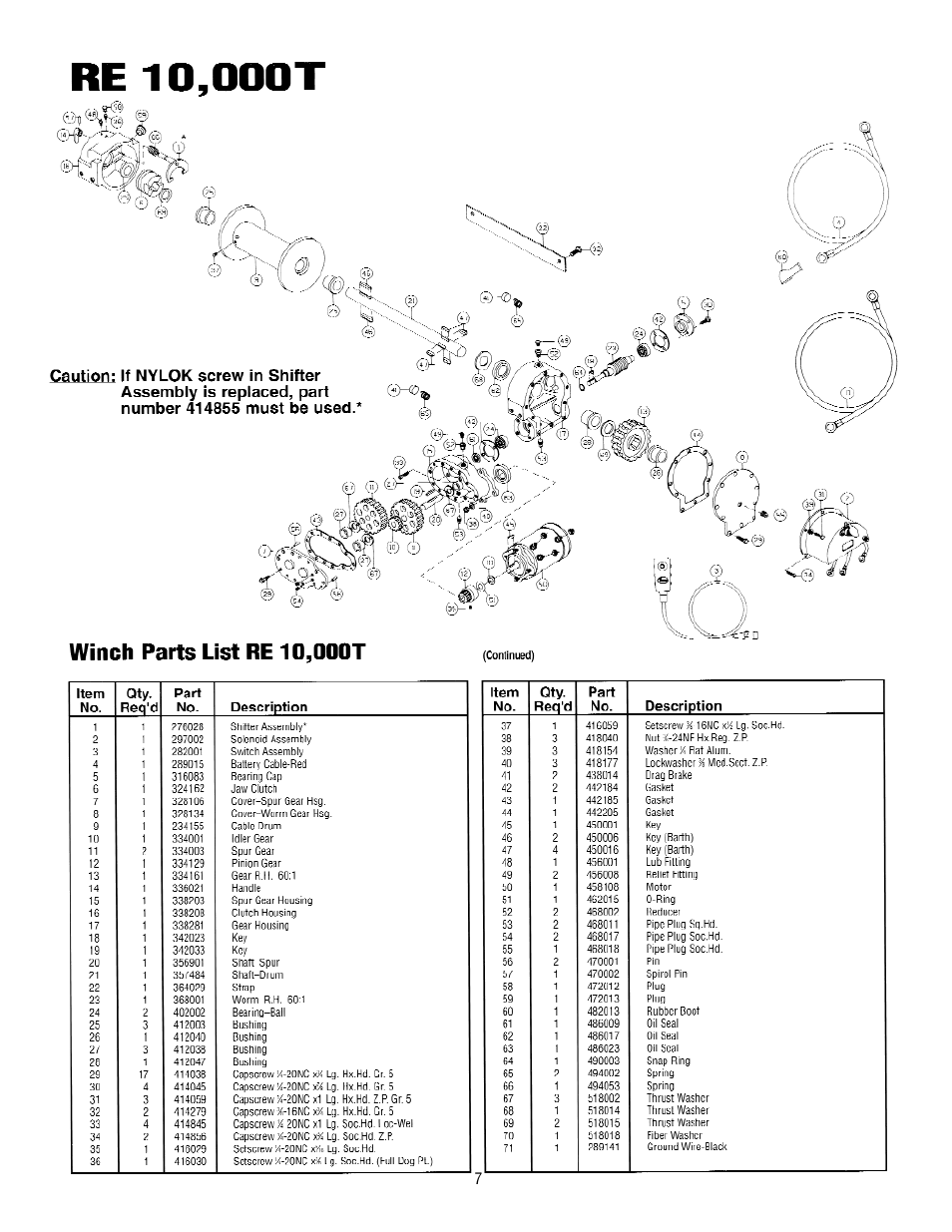 Ramsey Winch RE 8000/10000/12000T User Manual | Page 7 / 12