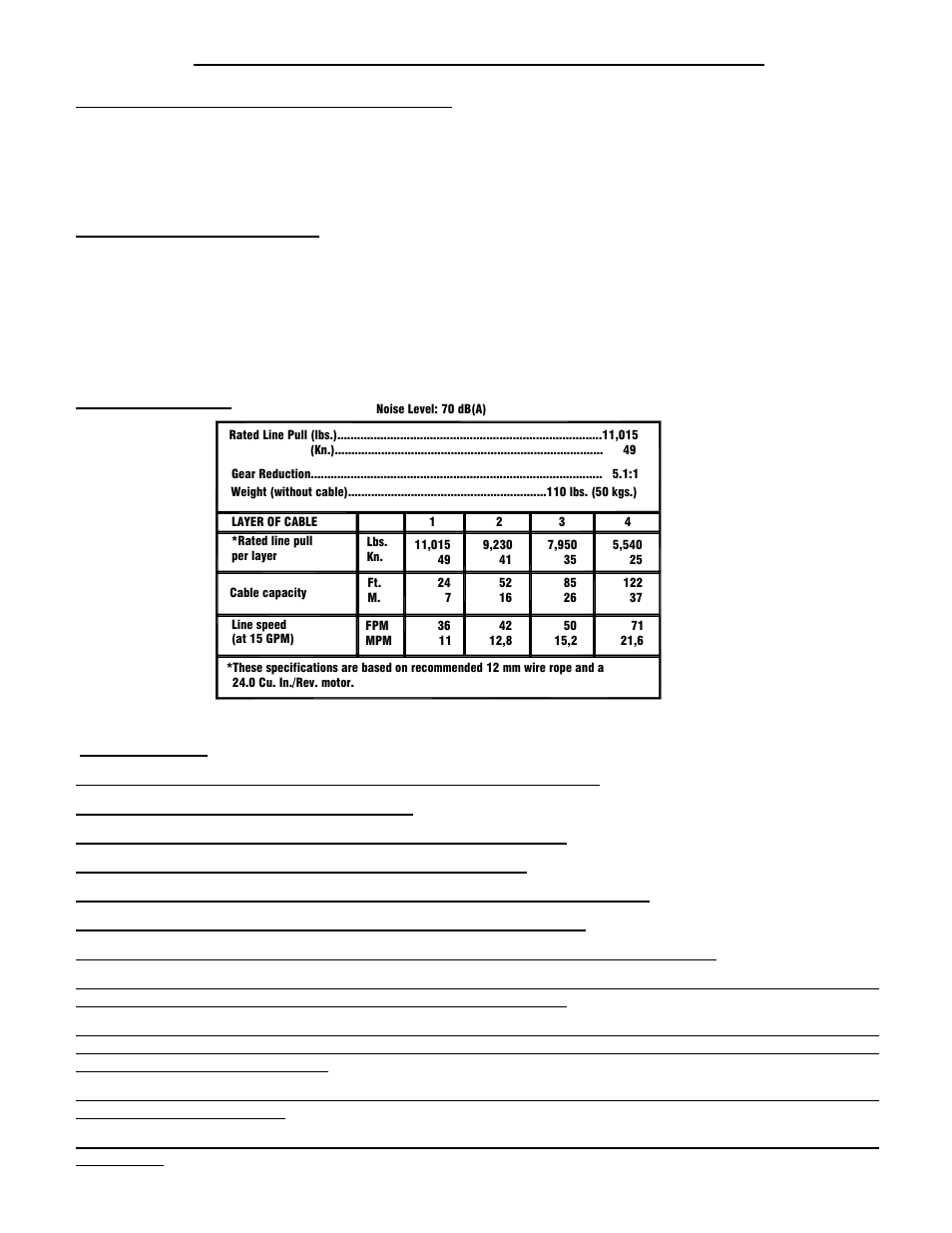 Warnings | Ramsey Winch RPH 12000T User Manual | Page 3 / 24