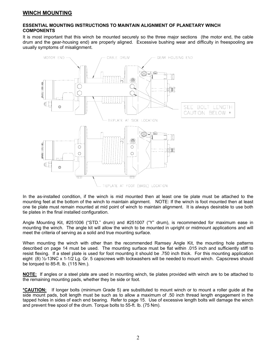 Ramsey Winch RPH 8000T User Manual | Page 3 / 24