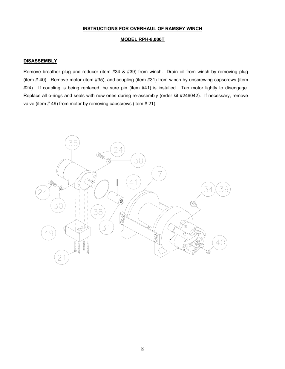 Ramsey Winch RPH 8000T User Manual | Page 9 / 24