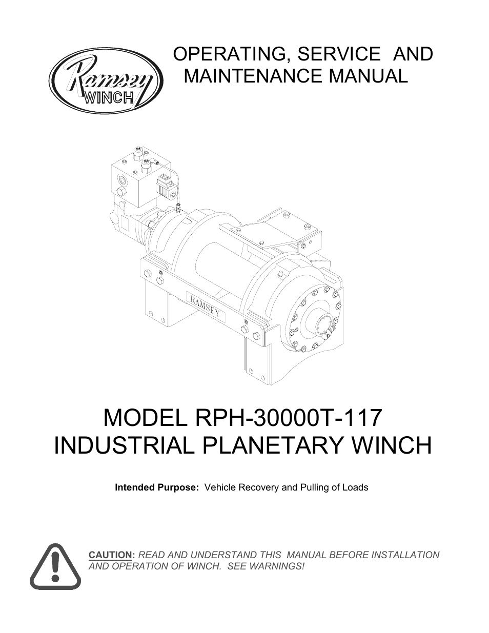 Ramsey Winch RPH-30000T-117 User Manual | 20 pages