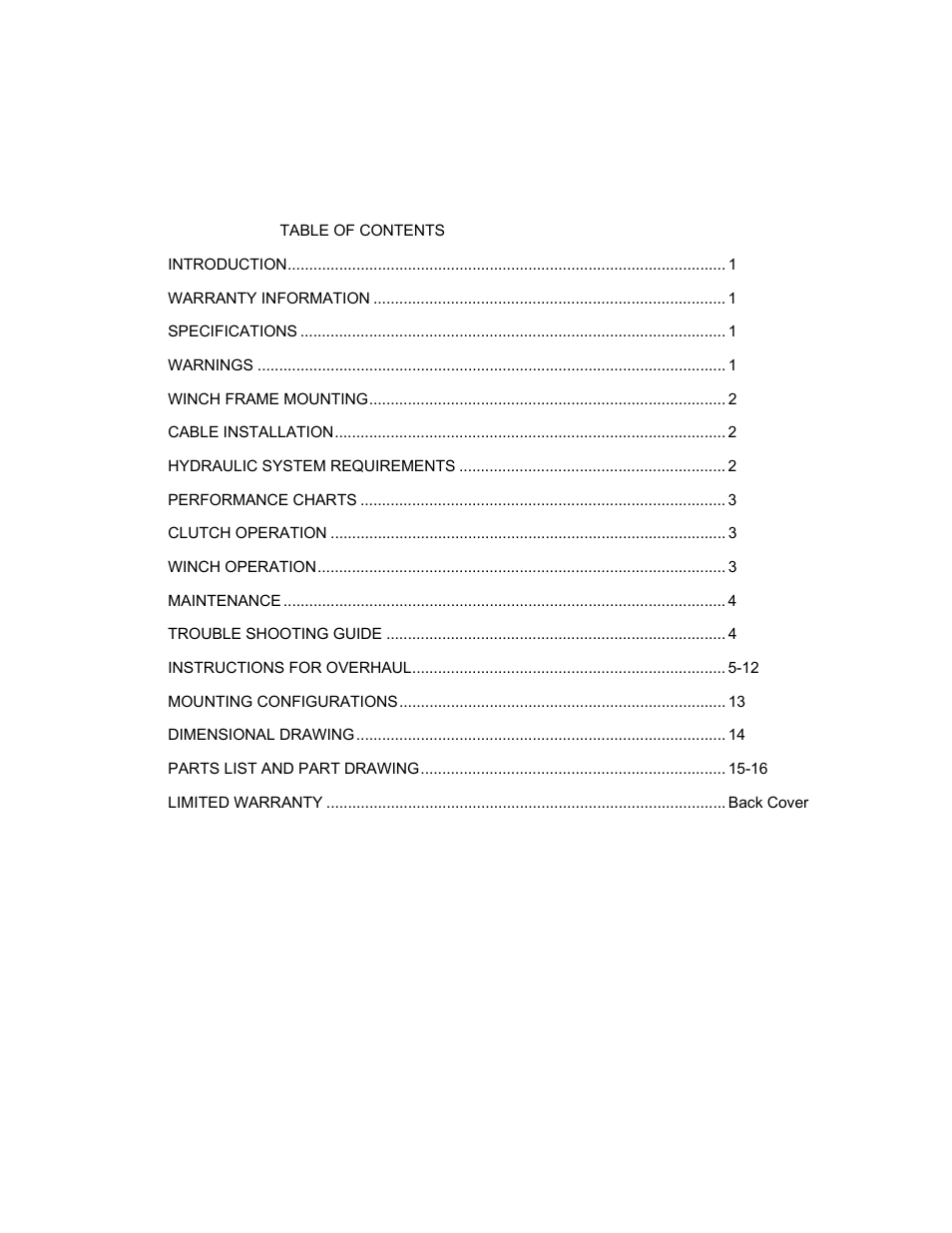 Ramsey Winch RPH-45000T User Manual | Page 3 / 20