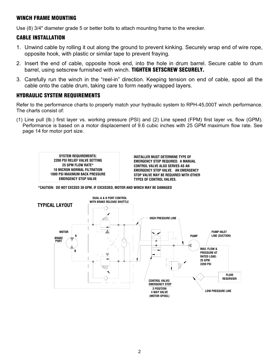 Winch frame mounting | Ramsey Winch RPH-45000T User Manual | Page 5 / 20