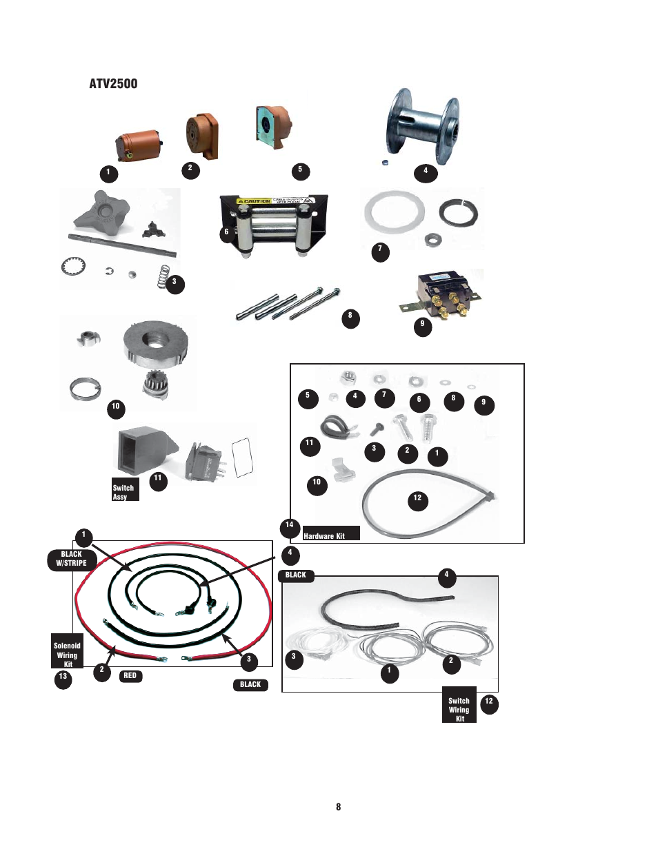 Atv2500 | Ramsey Winch H-400 LEVER (JERR-DAN) User Manual | Page 8 / 12