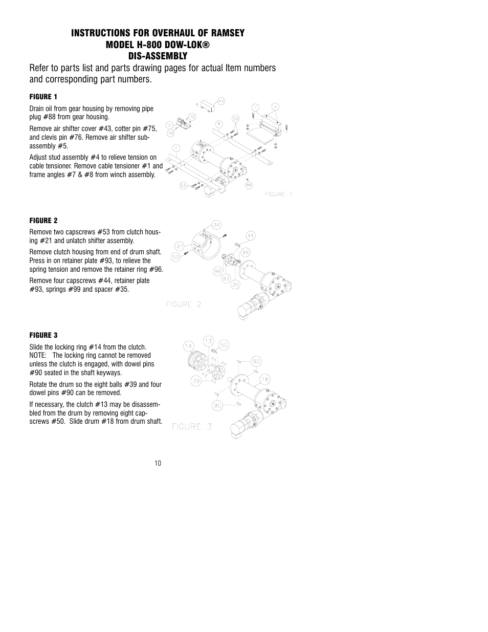 Ramsey Winch H-800 DOW-LOK (JERR-DAN) User Manual | Page 10 / 20