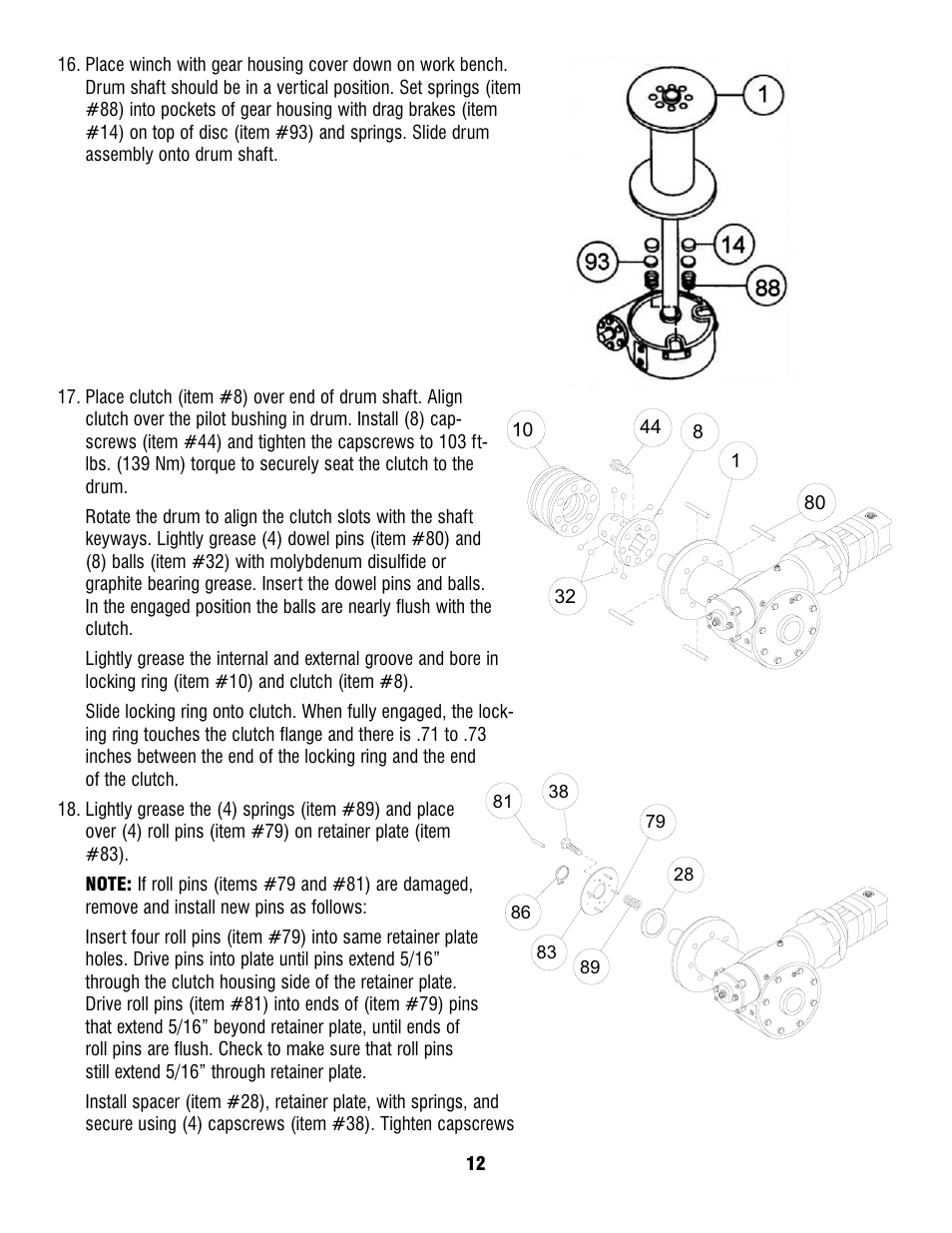 Ramsey Winch H-930r DOW-LOK w/Air Shifter for Grant Wrecker User Manual | Page 14 / 20