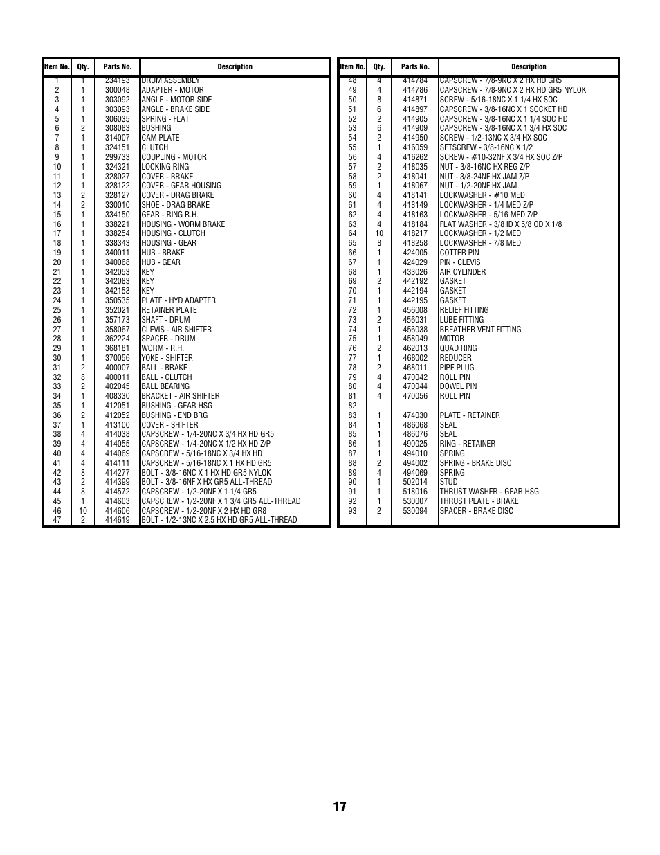 Ramsey Winch H-930r DOW-LOK w/Air Shifter for Grant Wrecker User Manual | Page 19 / 20