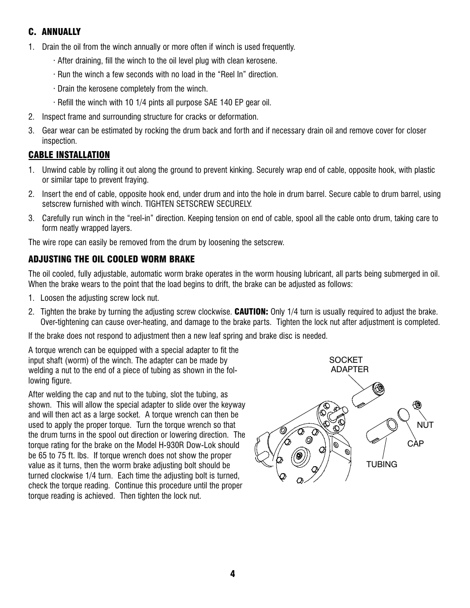 Ramsey Winch H-930r DOW-LOK w/Air Shifter for Grant Wrecker User Manual | Page 6 / 20