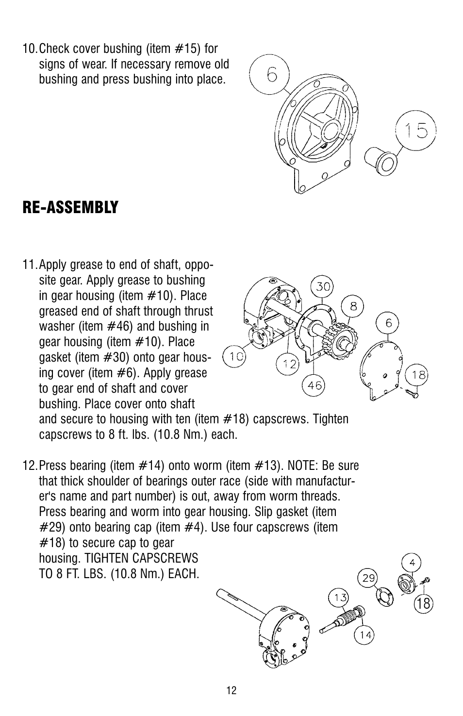 Re-assembly | Ramsey Winch HD-234 (JERR-DAN) (NOT CURRENT) User Manual | Page 12 / 20