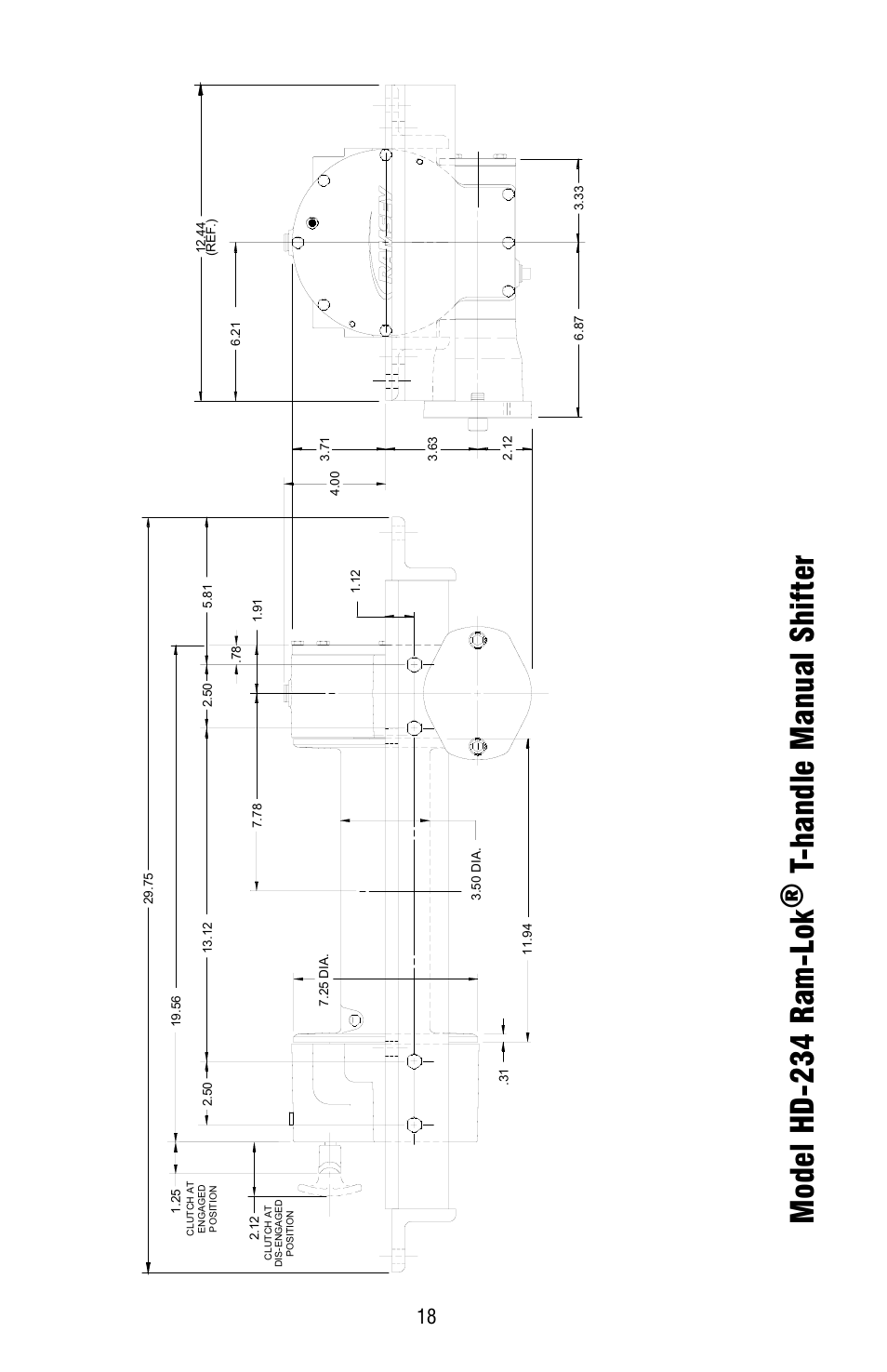 Model hd -234 ram-lok ® t-handle manual shif ter | Ramsey Winch HD-234 (JERR-DAN) {CURRENT} User Manual | Page 18 / 28