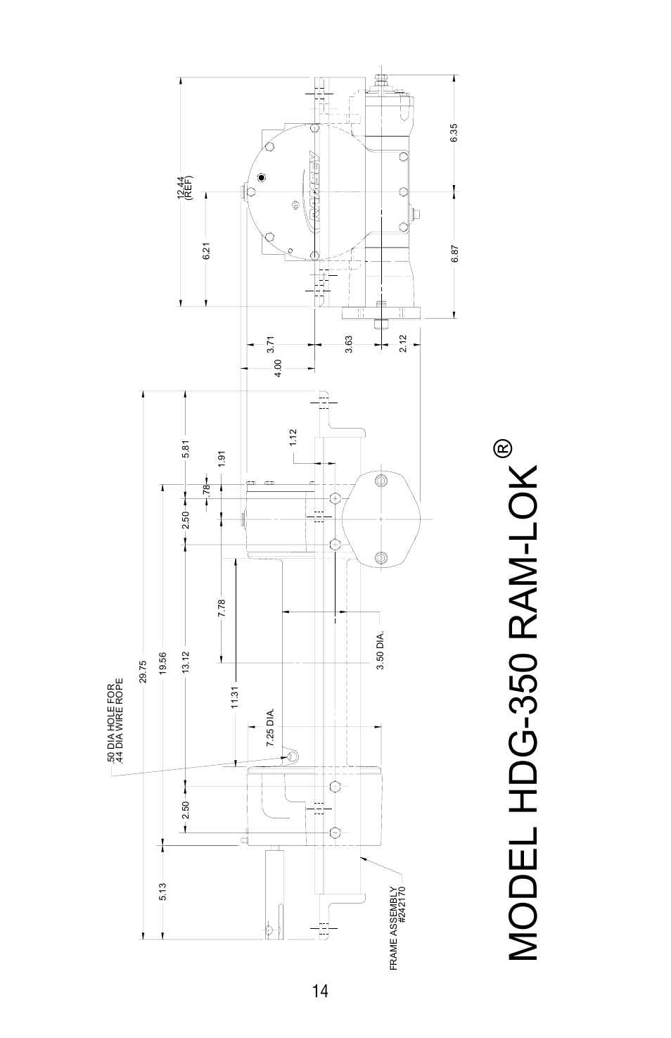 Model hdg-35 0 r a m-lok | Ramsey Winch HDG-350 (JERR-DAN) User Manual | Page 16 / 20