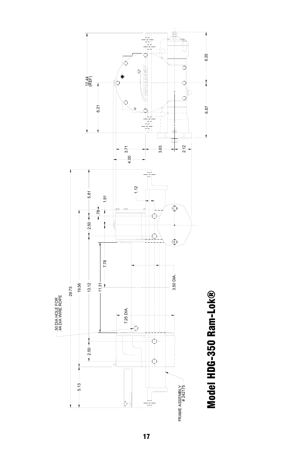 Model hdg-350 ram-lok | Ramsey Winch HDG-350 (JERR-DAN) (NOT CURRENT) User Manual | Page 17 / 20