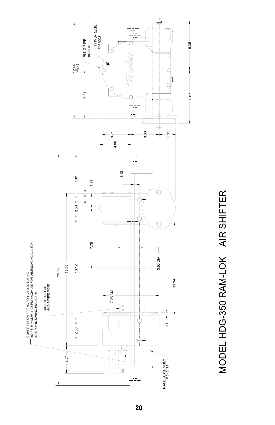 Model hdg-350 ram-lok air shifter | Ramsey Winch HDG-350 (JERR-DAN) {CURRENT} User Manual | Page 20 / 28