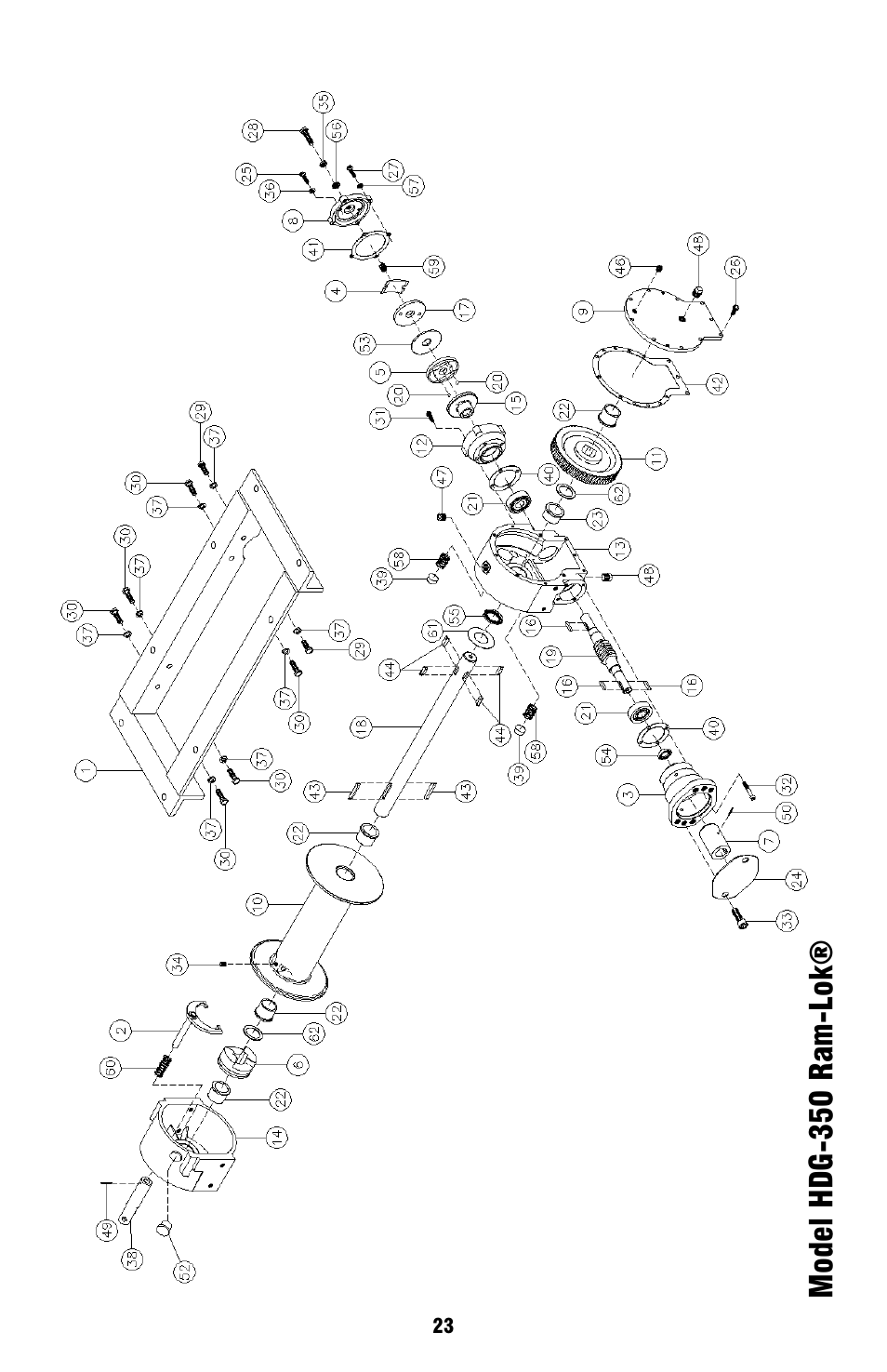 Model hdg-350 ram-lok | Ramsey Winch HDG-350 (JERR-DAN) {CURRENT} User Manual | Page 23 / 28