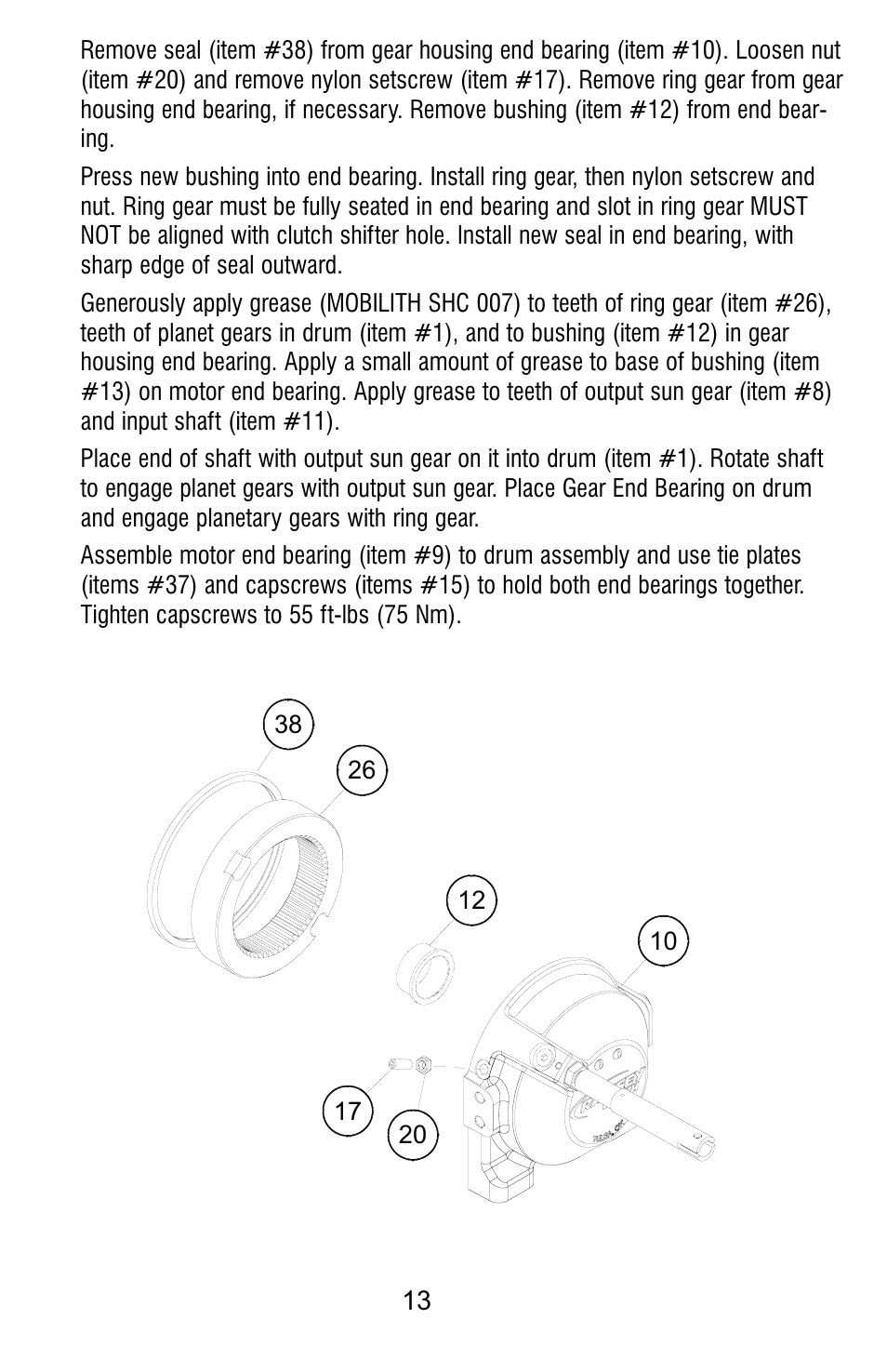 Ramsey Winch HD-P8000 W/FRAME (JERR-DAN) User Manual | Page 13 / 20