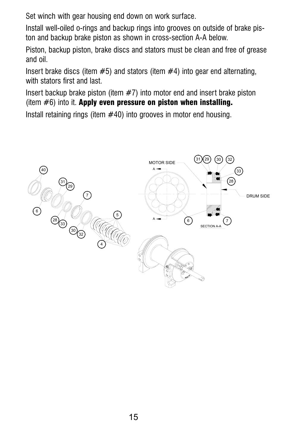 Ramsey Winch HD-P8000 W/FRAME (JERR-DAN) User Manual | Page 15 / 20