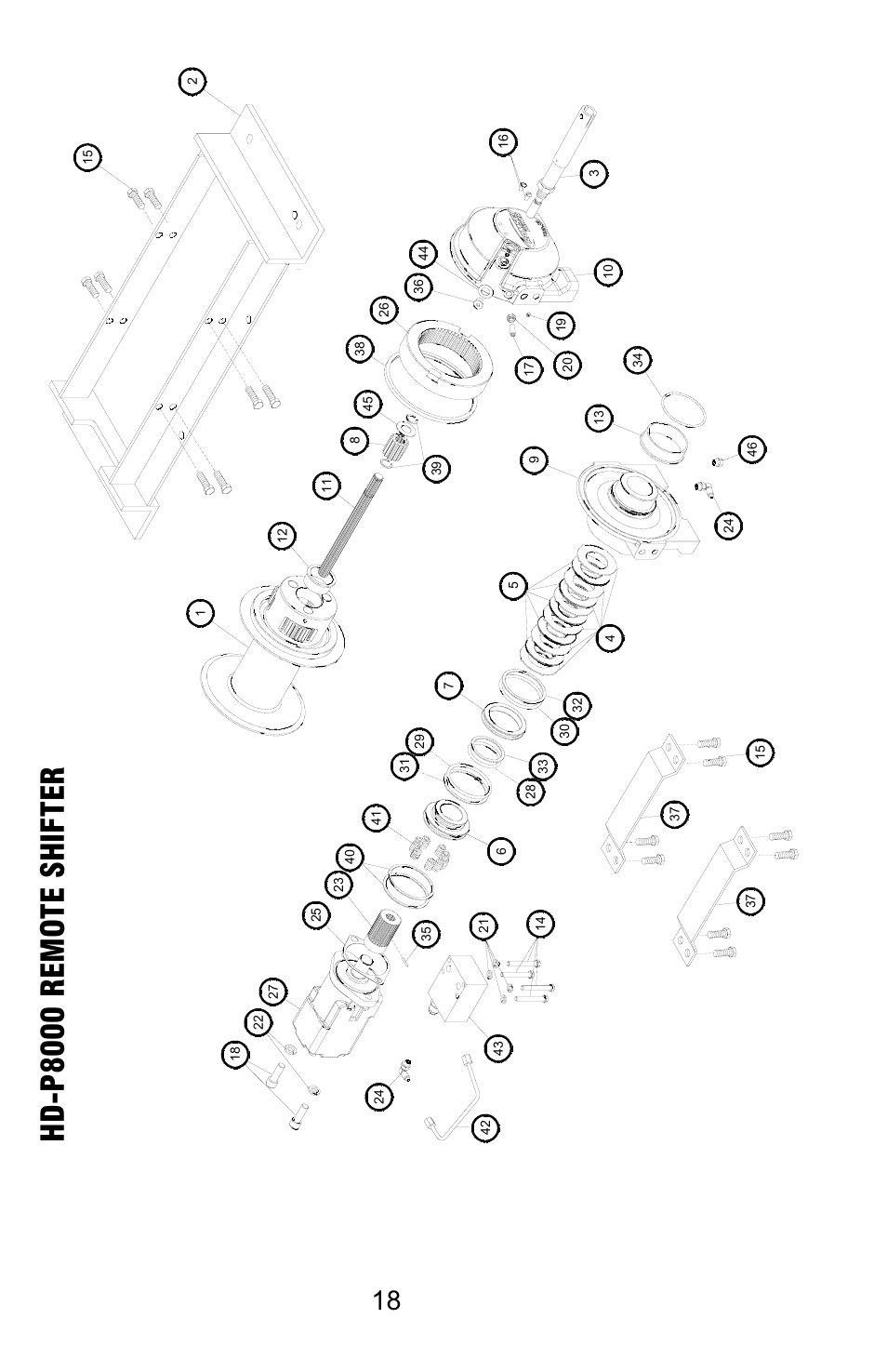 Hd -p8000 remote shif ter | Ramsey Winch HD-P8000 W/FRAME (JERR-DAN) User Manual | Page 18 / 20