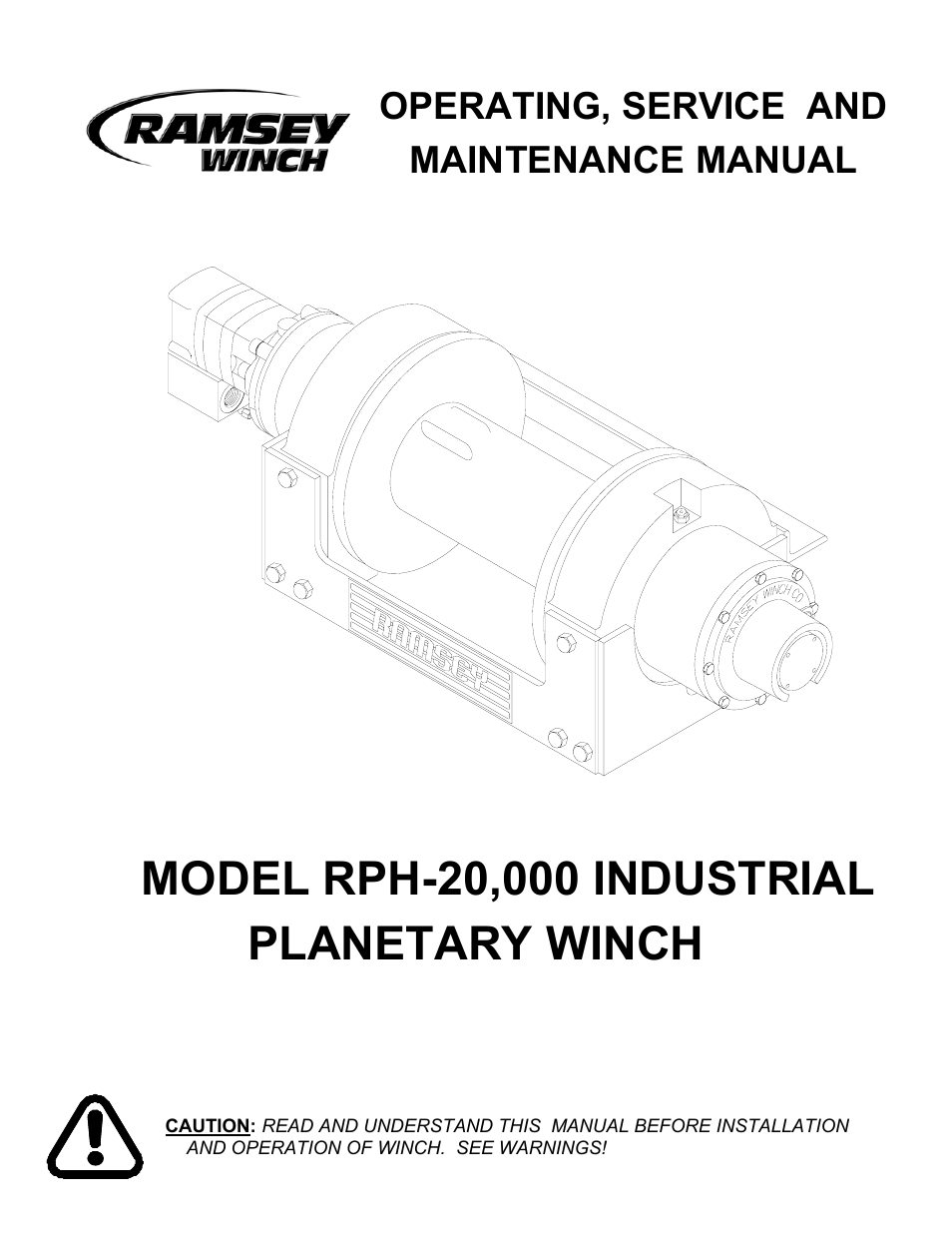 Ramsey Winch RPH-20000 (SPEC. FOR CHEVRON) User Manual | 18 pages