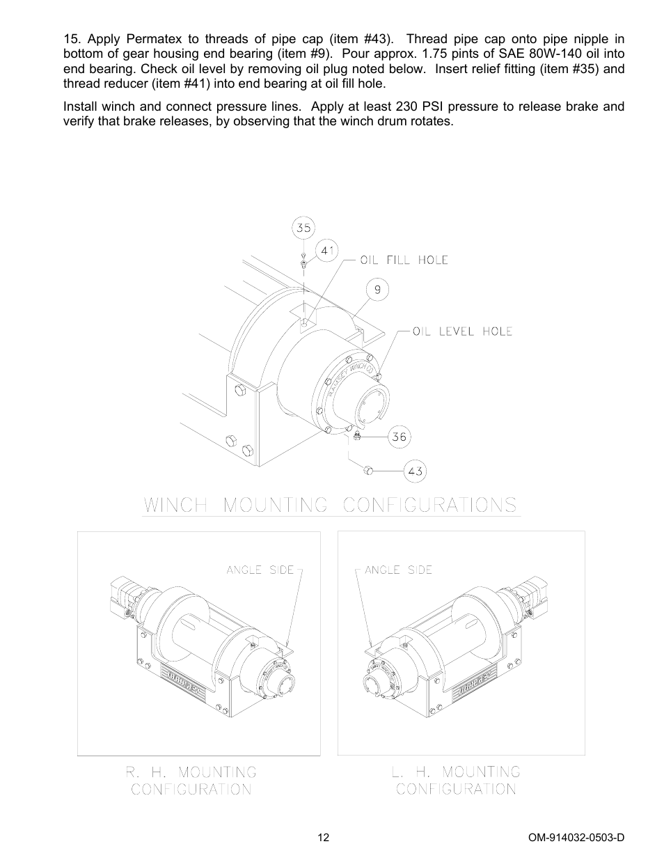 Ramsey Winch RPH-20000 (SPEC. FOR CHEVRON) User Manual | Page 14 / 18