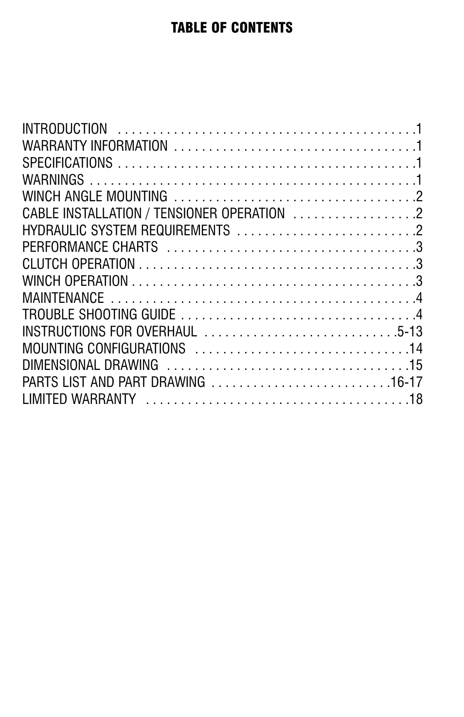 Ramsey Winch RPH-25000 (JERR-DAN) User Manual | Page 2 / 24