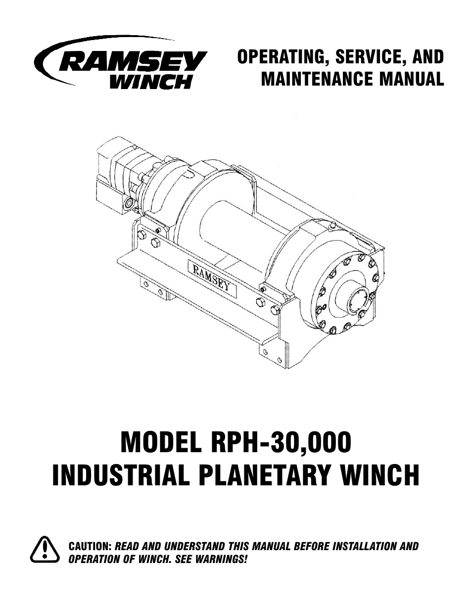 Ramsey Winch RPH-30000 for Boniface User Manual | 20 pages