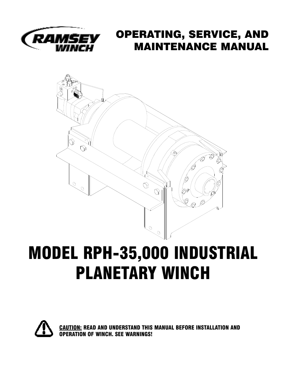 Ramsey Winch RPH-35000 W/ 2 SPEED MOTOR User Manual | 20 pages