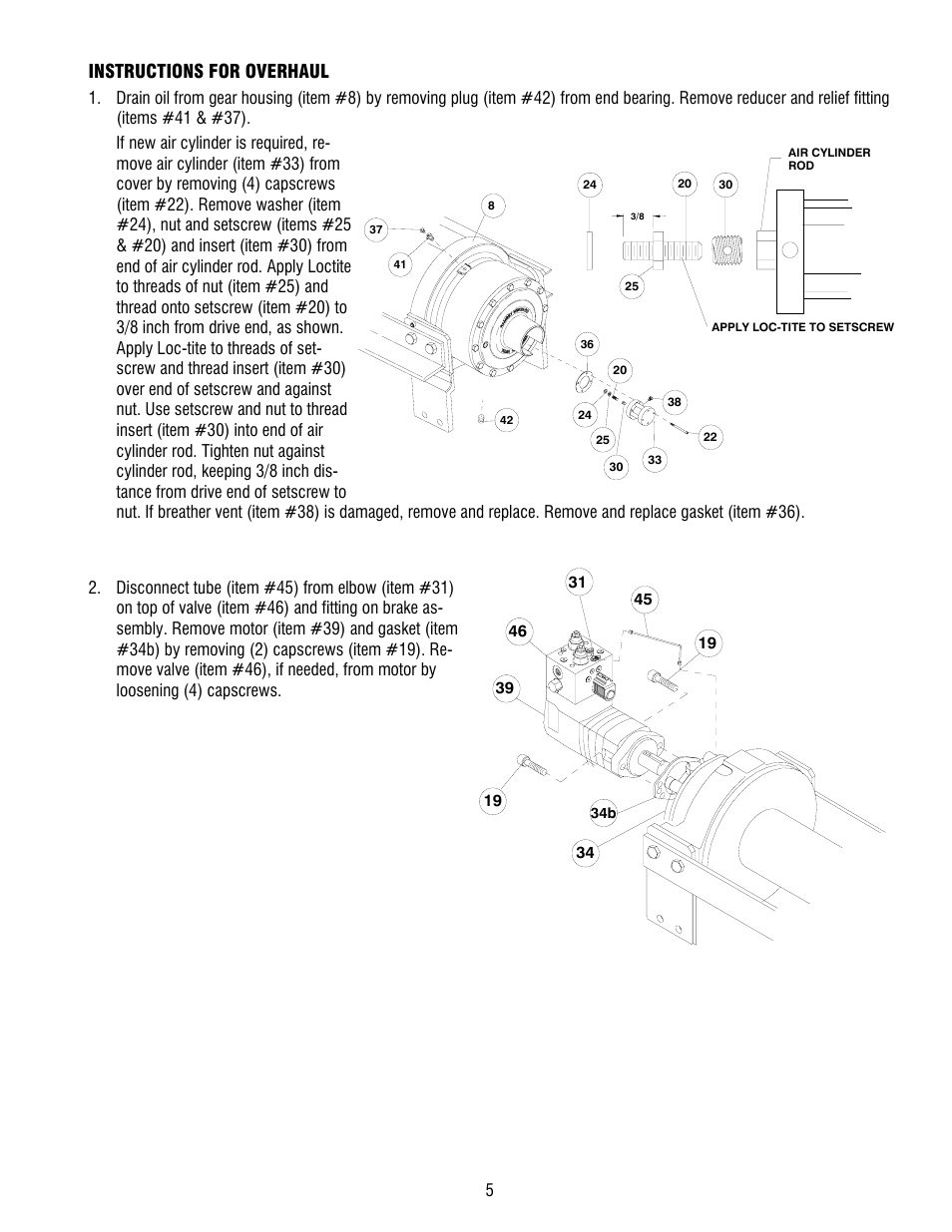 Instructions for overhaul | Ramsey Winch RPH-50,000 (AATAC) User Manual | Page 7 / 20