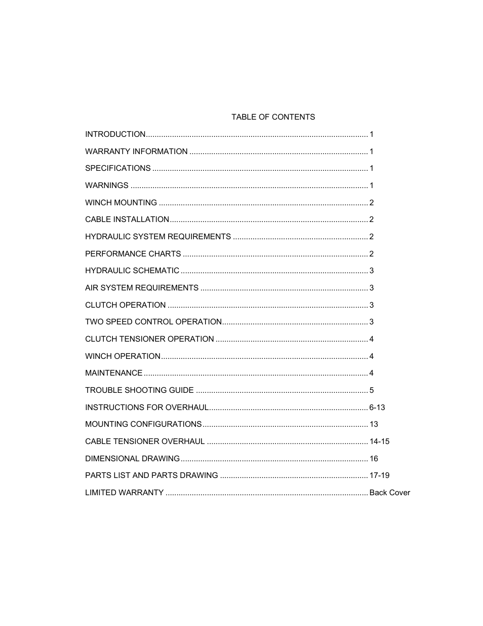 Ramsey Winch RPH-50000 LARGE FLANGE 2-SPEED W/AIR TENSIONER User Manual | Page 3 / 24