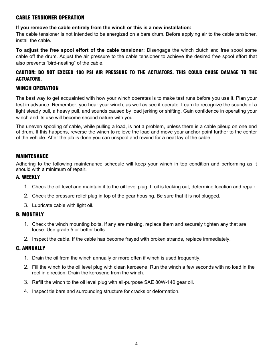 Ramsey Winch RPH-50000 LARGE FLANGE 2-SPEED W/AIR TENSIONER User Manual | Page 7 / 24