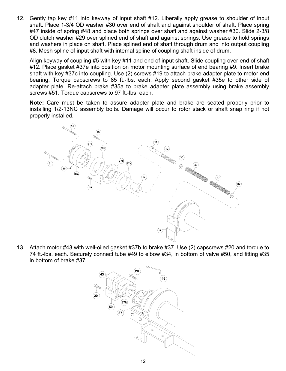 Ramsey Winch RPH-50000 LARGE FLANGE W/AIR TENSIONER (OBSOLETE) User Manual | Page 15 / 24