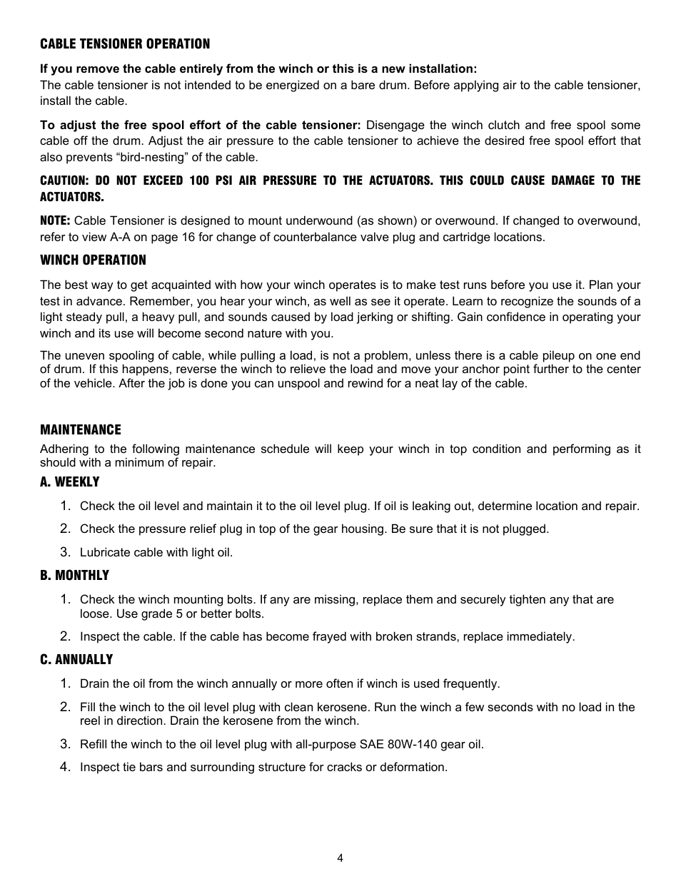 Ramsey Winch RPH-50000 LARGE FLANGE W/AIR TENSIONER (OBSOLETE) User Manual | Page 7 / 24