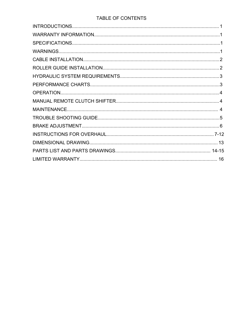 Ramsey Winch RPH-8000Y (JERR-DAN) User Manual | Page 2 / 20