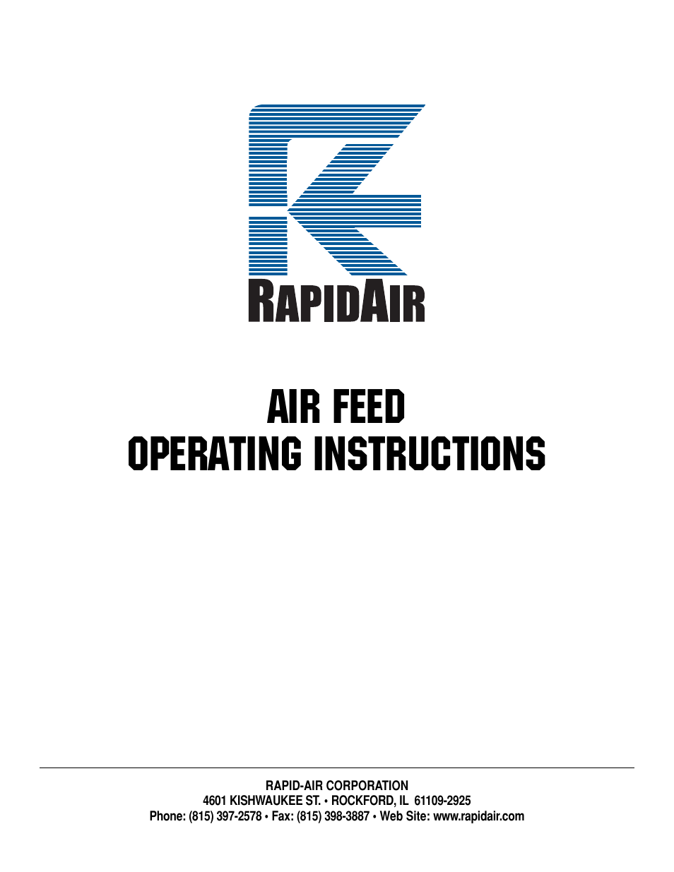 Rapid-Air AIR FEED User Manual | 4 pages