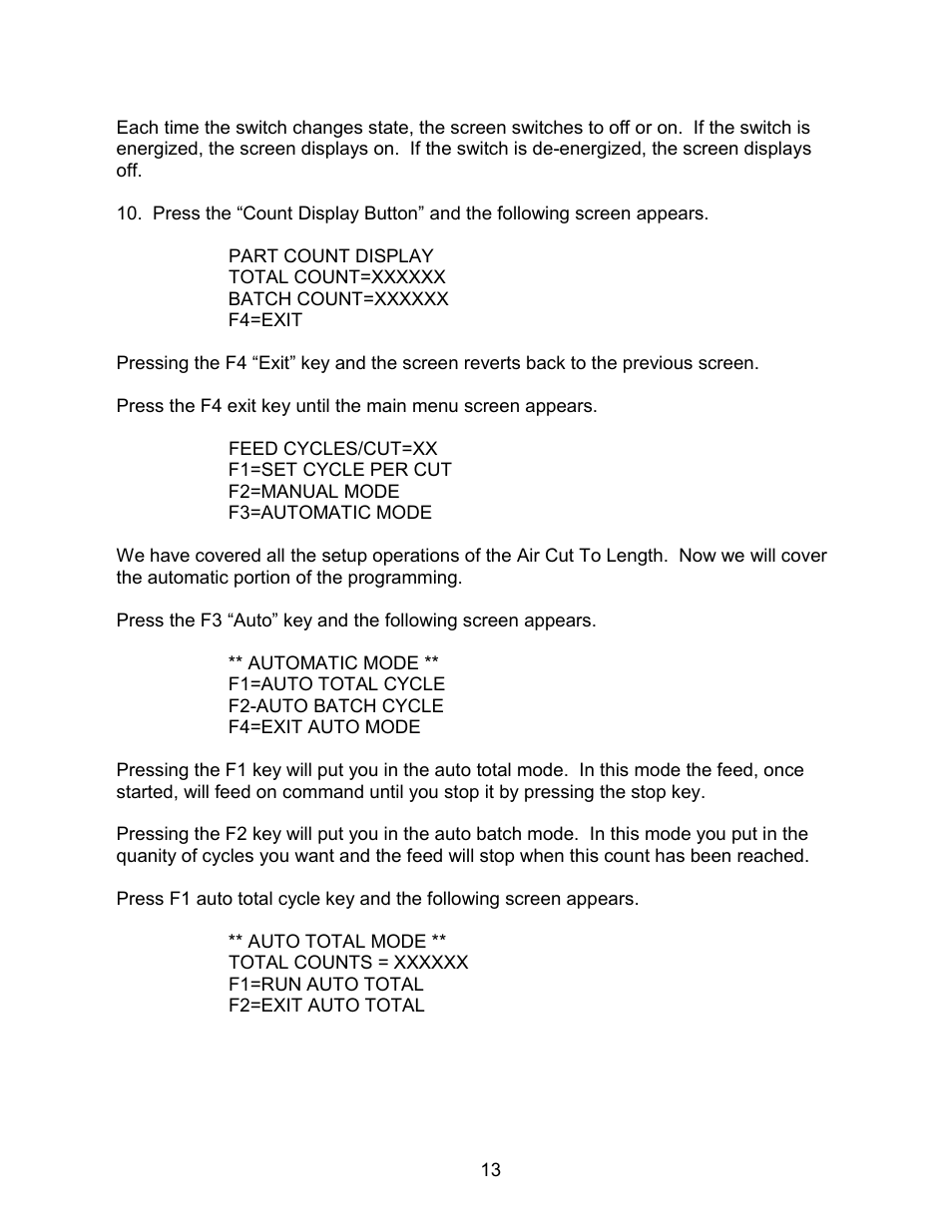 Rapid-Air AIR FEED / CUT-TO-LENGTH WITH KEYPAD User Manual | Page 14 / 21