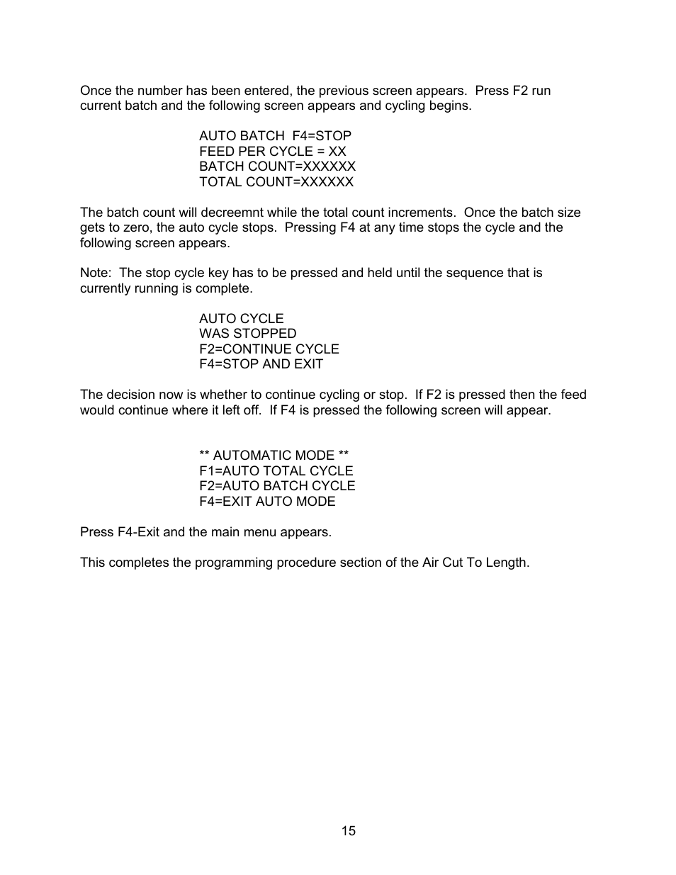 Rapid-Air AIR FEED / CUT-TO-LENGTH WITH KEYPAD User Manual | Page 16 / 21