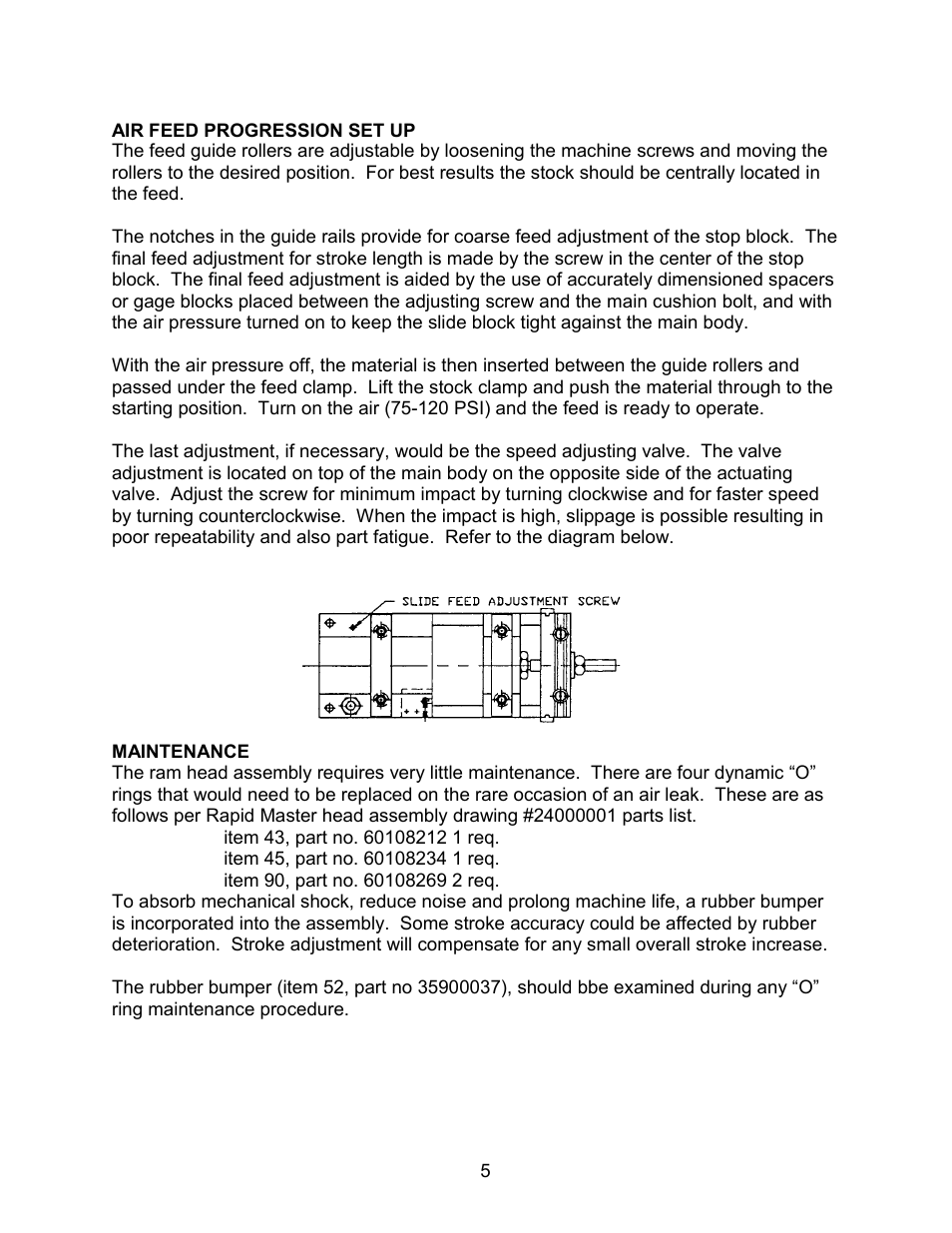 Rapid-Air AIR FEED / CUT-TO-LENGTH WITH KEYPAD User Manual | Page 6 / 21