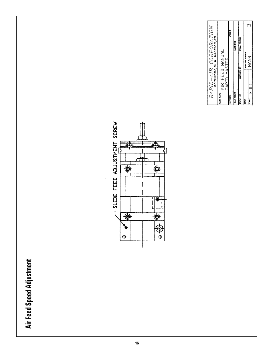 Air feed speed adjustment | Rapid-Air AIR FEED / RAPID MASTER WITH KEYPAD User Manual | Page 16 / 23