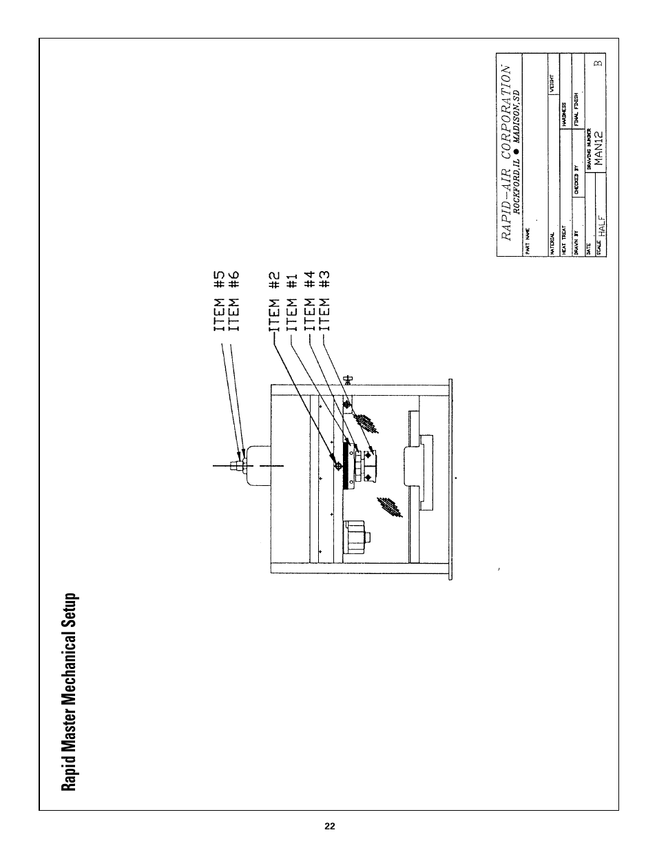 Rapid master mechanical setup | Rapid-Air AIR FEED / RAPID MASTER WITH KEYPAD User Manual | Page 22 / 23