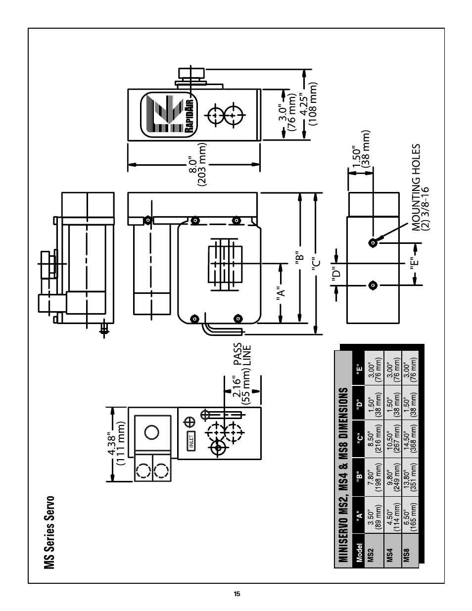 Ms .series .servo | Rapid-Air MINI-SERVO FEED: MS2, MS4 & MS8. 115vac, 1ph, 60hz User Manual | Page 15 / 18