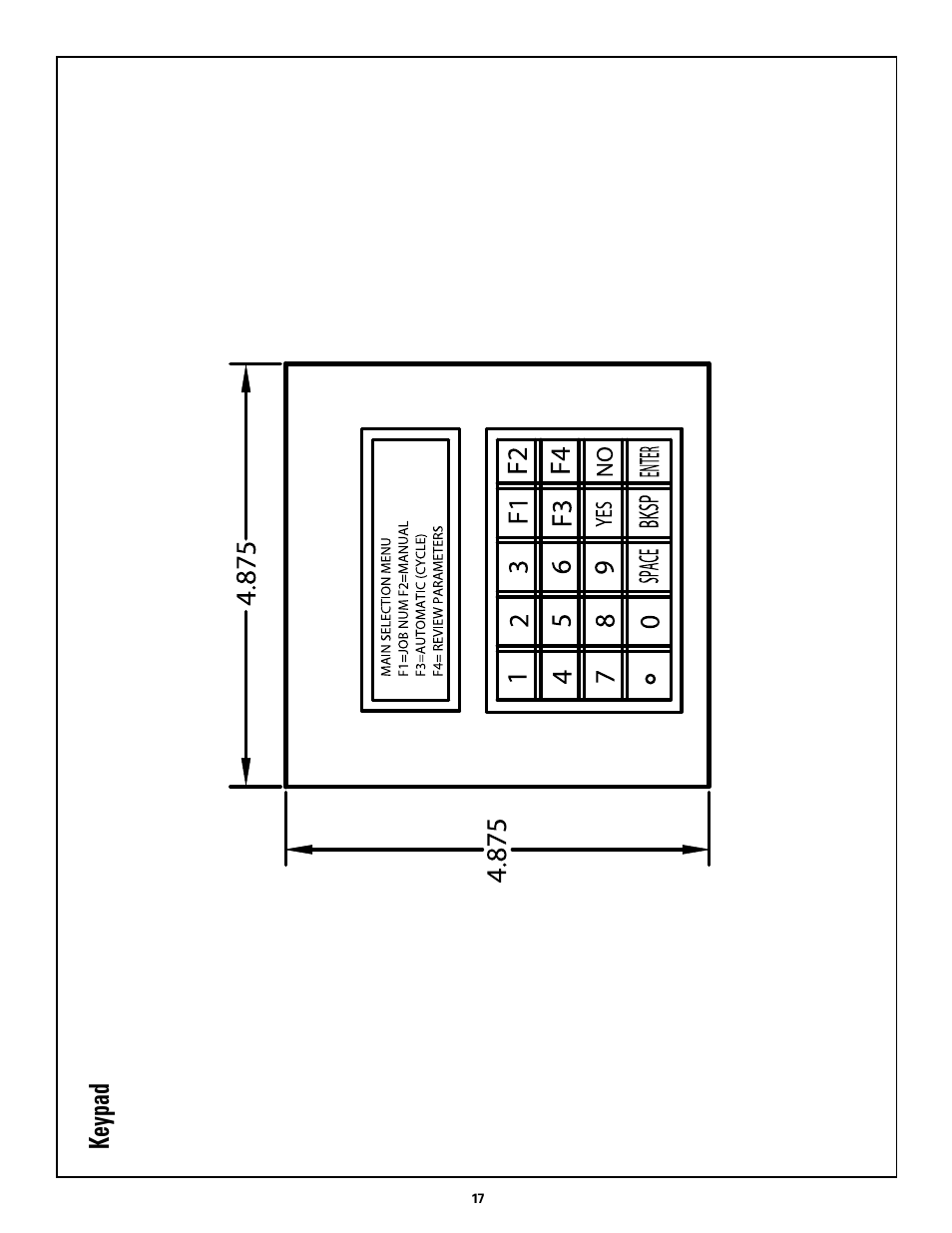 Keypad | Rapid-Air MINI-SERVO FEED: MS2, MS4 & MS8. 115vac, 1ph, 60hz User Manual | Page 17 / 18