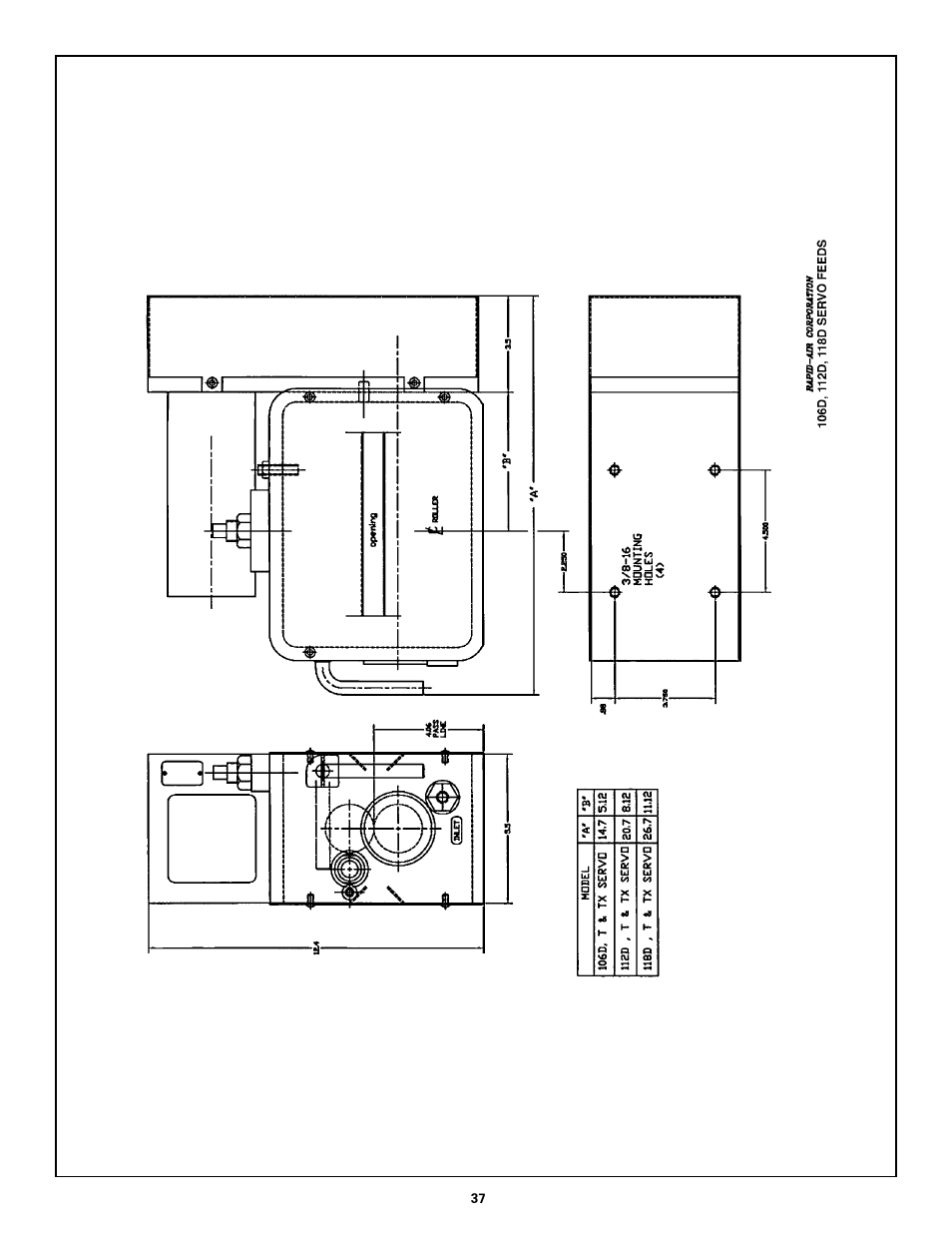 Rapid-Air SERVO FEED: 100C, 100D series User Manual | Page 37 / 37