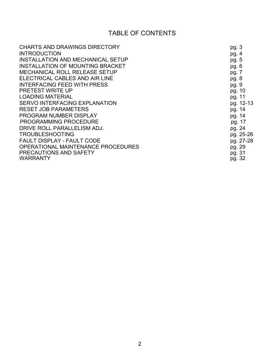 Rapid-Air SERVO FEED: 200T & TX User Manual | Page 3 / 44