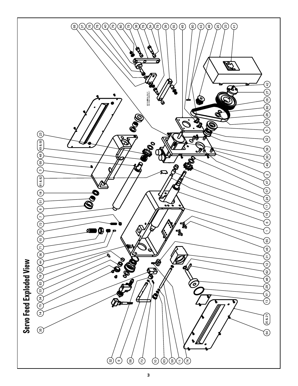 100 series servo feed exploded v iew | Rapid-Air SERVO FEED: 200T & TX User Manual | Page 37 / 44