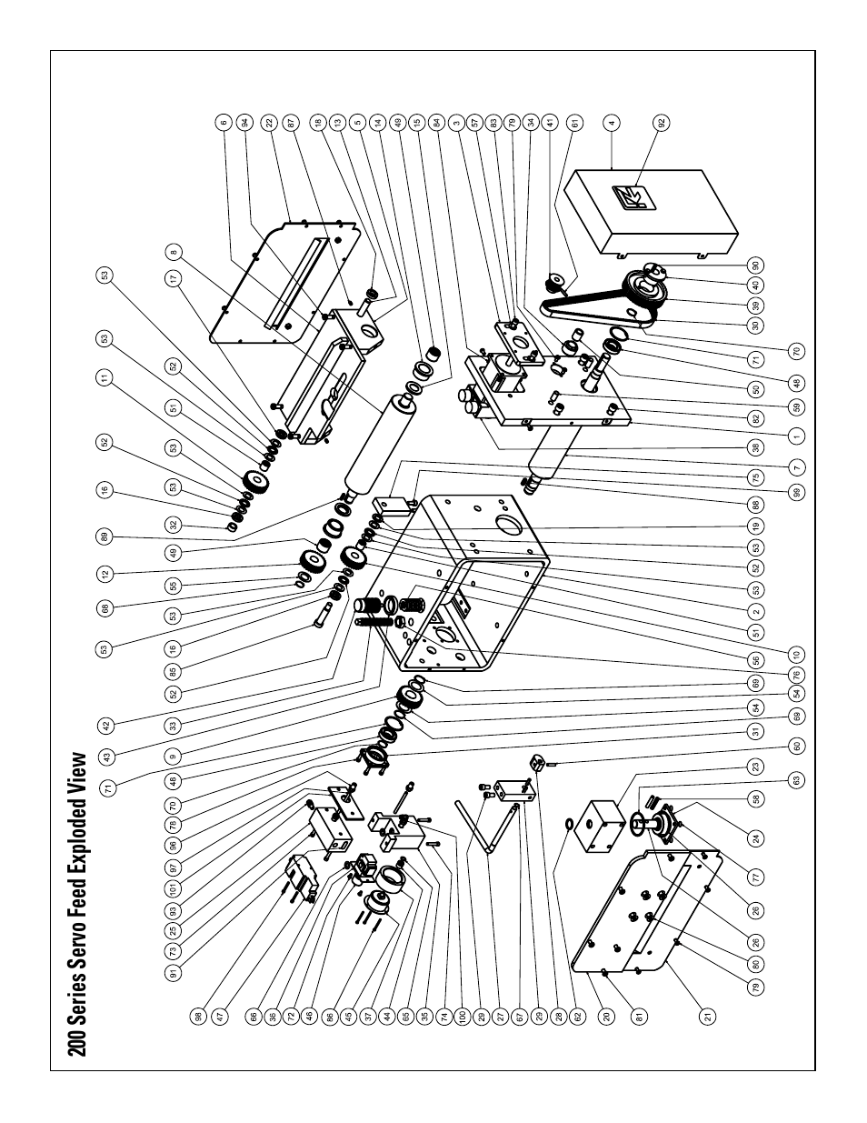200 series servo feed exploded v iew | Rapid-Air SERVO FEED: 200T & TX User Manual | Page 41 / 44