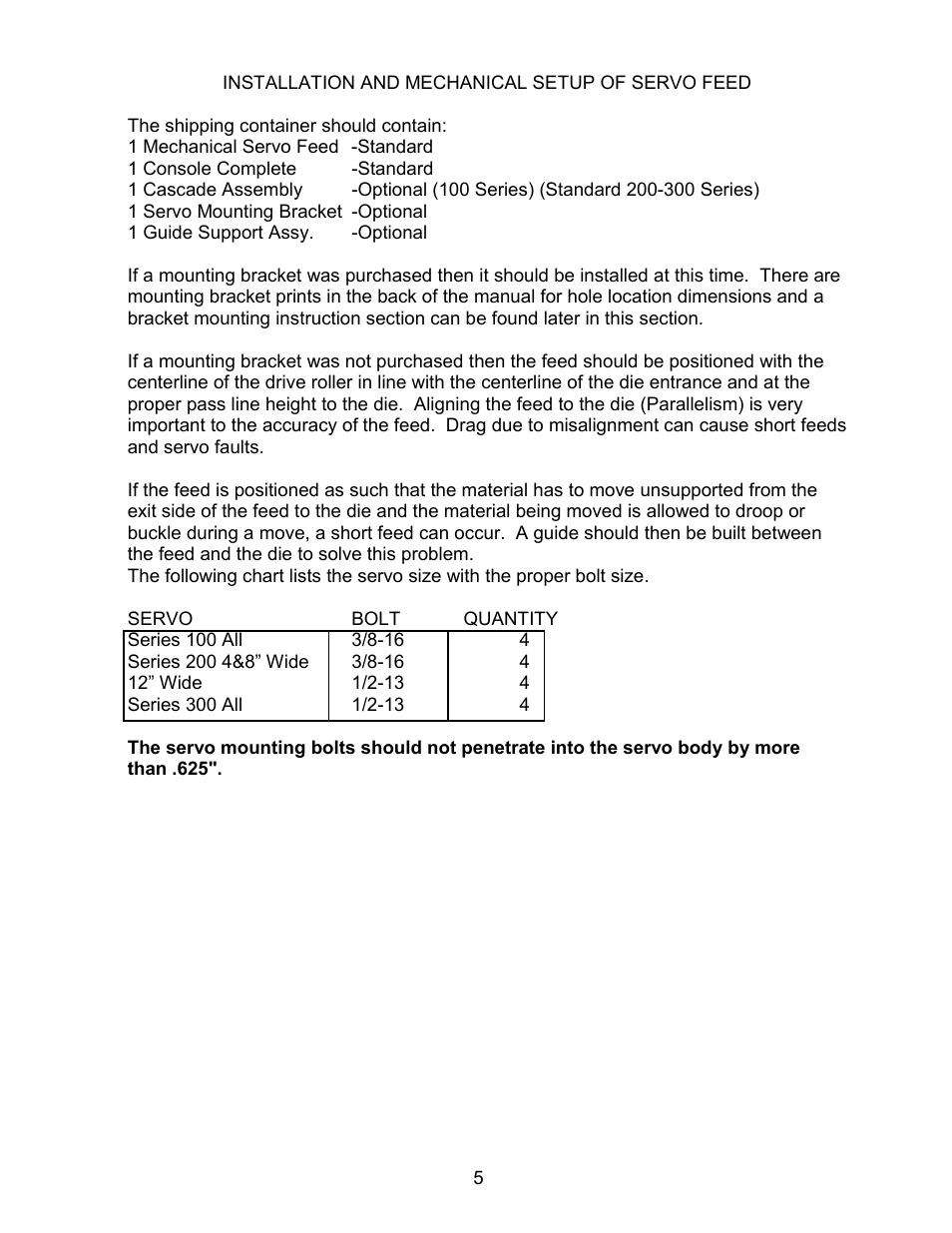 Rapid-Air SERVO FEED: 200T & TX User Manual | Page 6 / 44