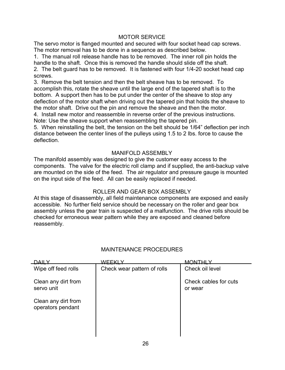 Rapid-Air SERVO FEED GAG FEED: 300 SERIES User Manual | Page 27 / 32