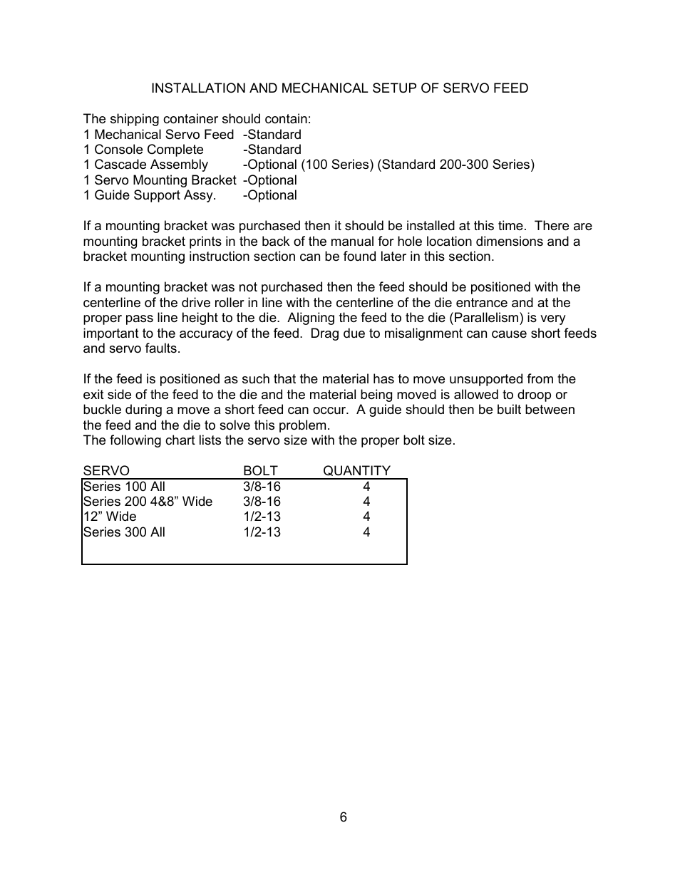 Rapid-Air SERVO FEED GAG FEED: 300 SERIES User Manual | Page 7 / 32